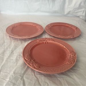 Bordallo Pinheiro Portugal Pink Bunny Plate Set of 3